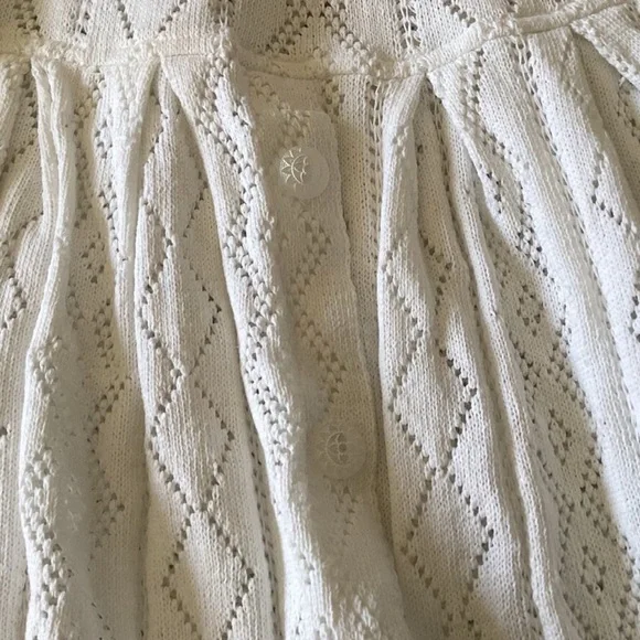 Vintage Doily Pointelle Knitted Button Down Crochet Midi Maxi Skirt🐇 - Picture 4 of 4